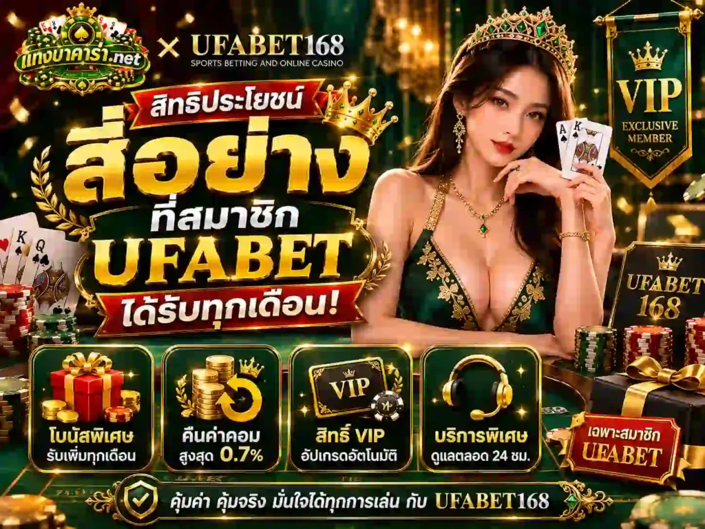 สิทธิประโยชน์ สี่อย่าง ที่สมาชิก UFABET ได้รับทุกเดือน